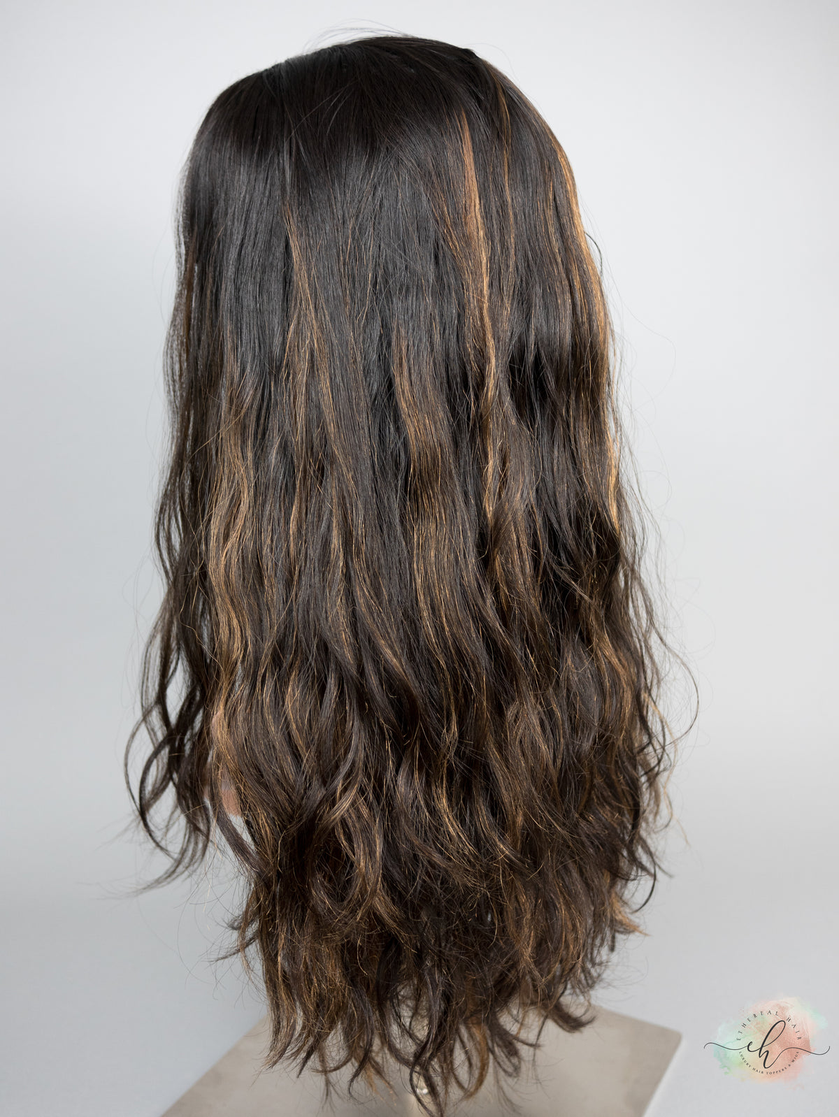FINAL SALE “LARK BALAYAGE" Premium Pony Wig: Sz. M, 25", Curly