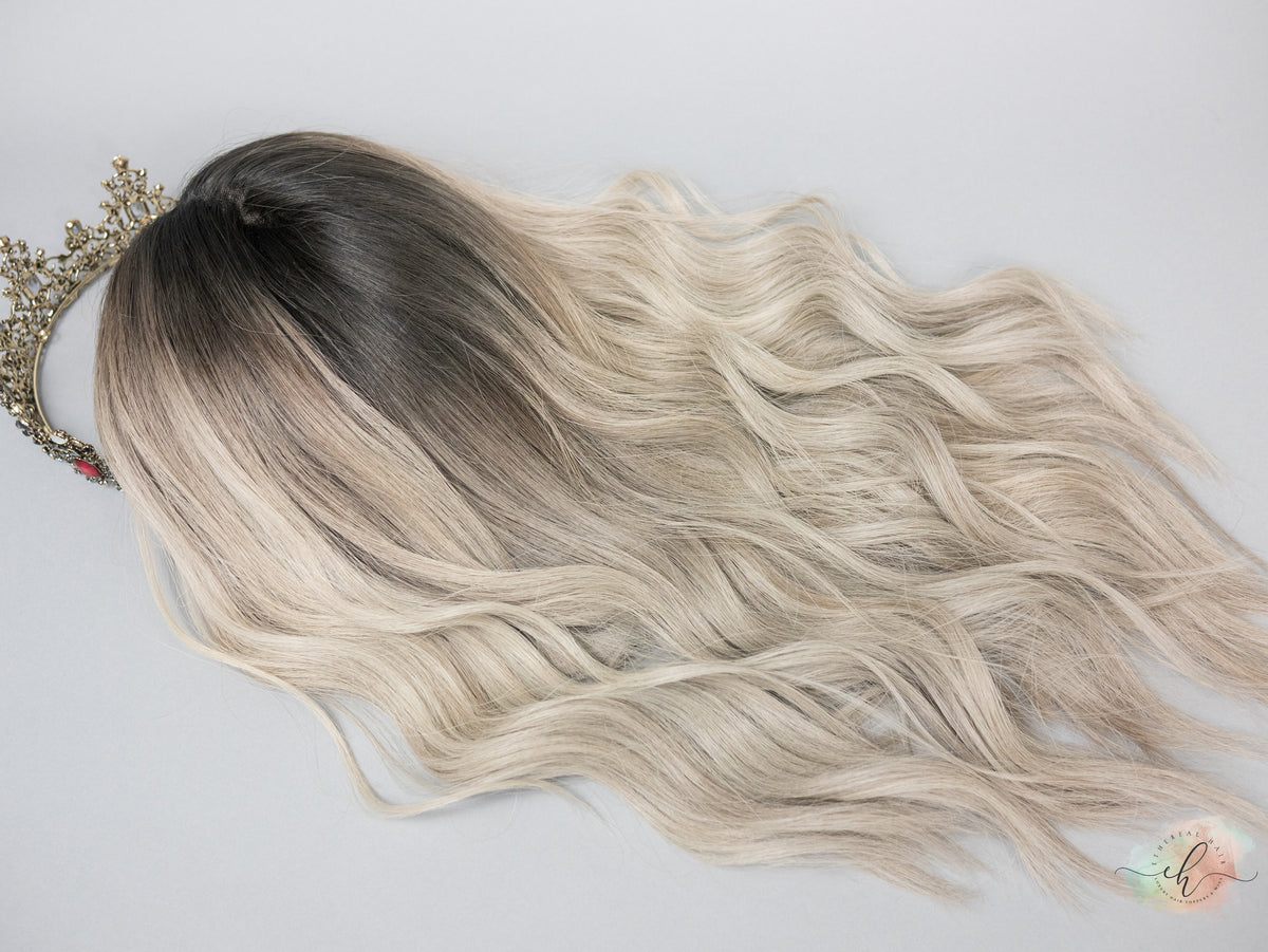 SAMPLE SALE “WILD HORSES" Exquisite Wig: Lace Top, Sz. M, 21-22"
