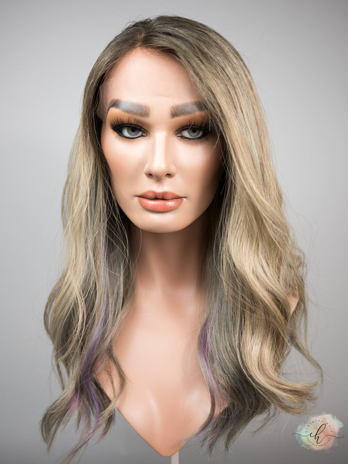 FINAL SALE “PRINCESS OF THE SEA" Exquisite Wig: Lace Top, Sz. M, 21"