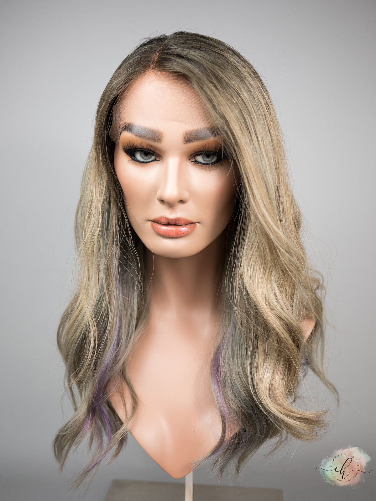 FINAL SALE “PRINCESS OF THE SEA" Exquisite Wig: Lace Top, Sz. M, 21"