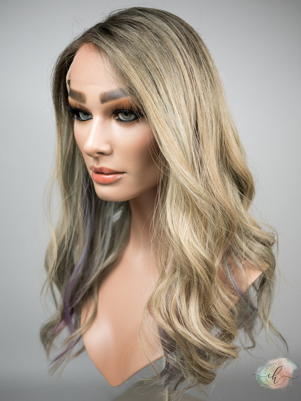FINAL SALE “PRINCESS OF THE SEA" Exquisite Wig: Lace Top, Sz. M, 21"