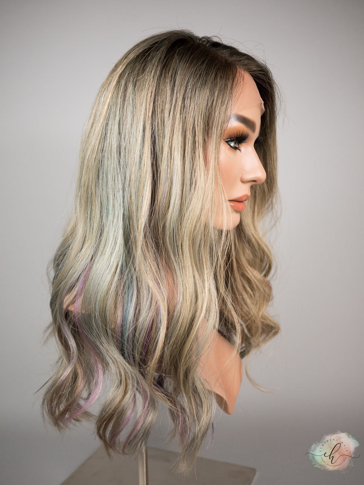 FINAL SALE “PRINCESS OF THE SEA" Exquisite Wig: Lace Top, Sz. M, 21"