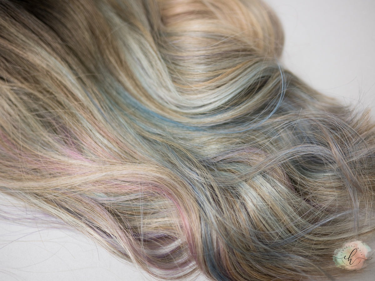 FINAL SALE “PRINCESS OF THE SEA" Exquisite Wig: Lace Top, Sz. M, 21"