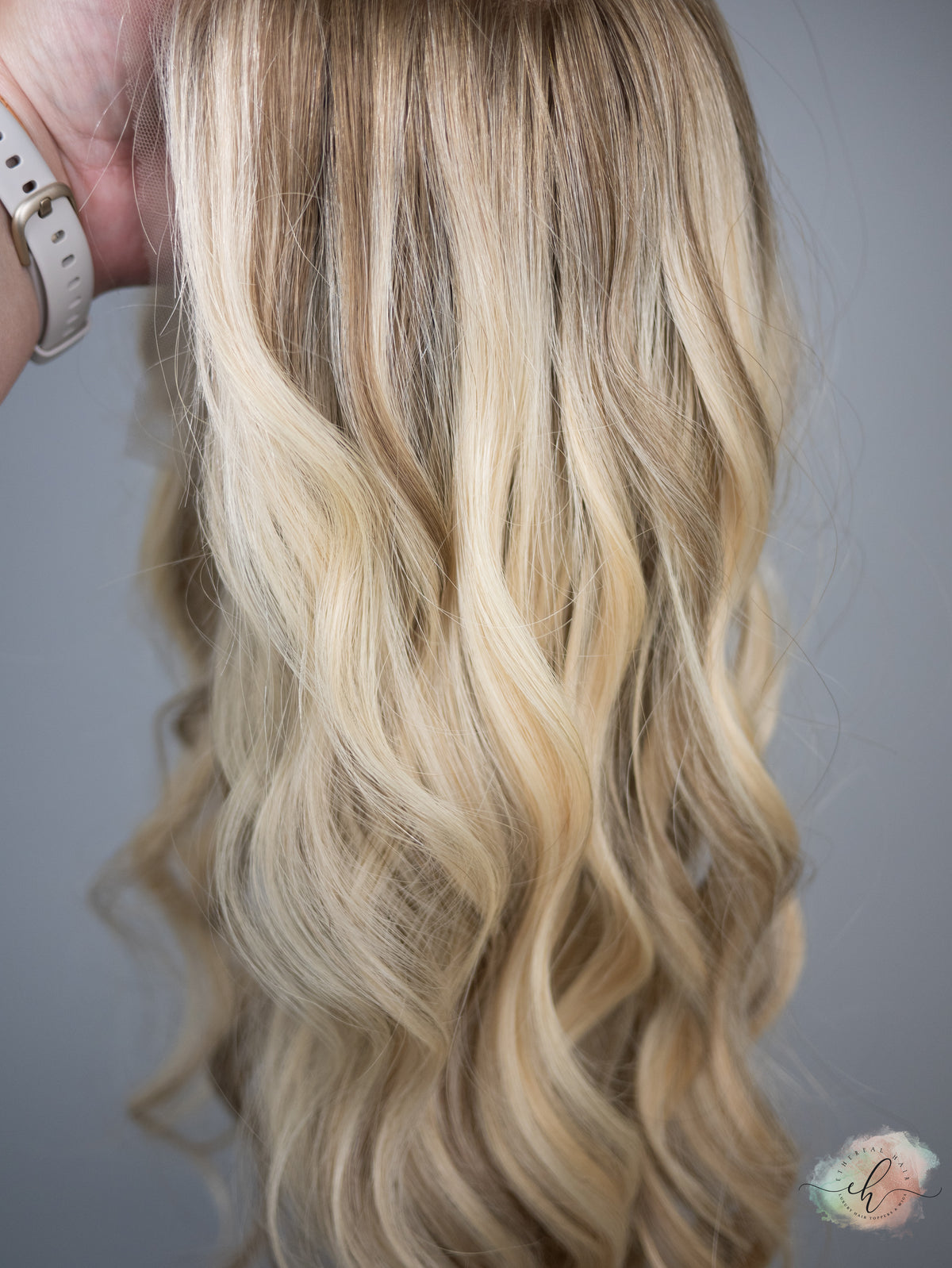 “VICTORIA&quot; Premium Wig: Silk Top Lace Front, Sz. L, 26&quot;