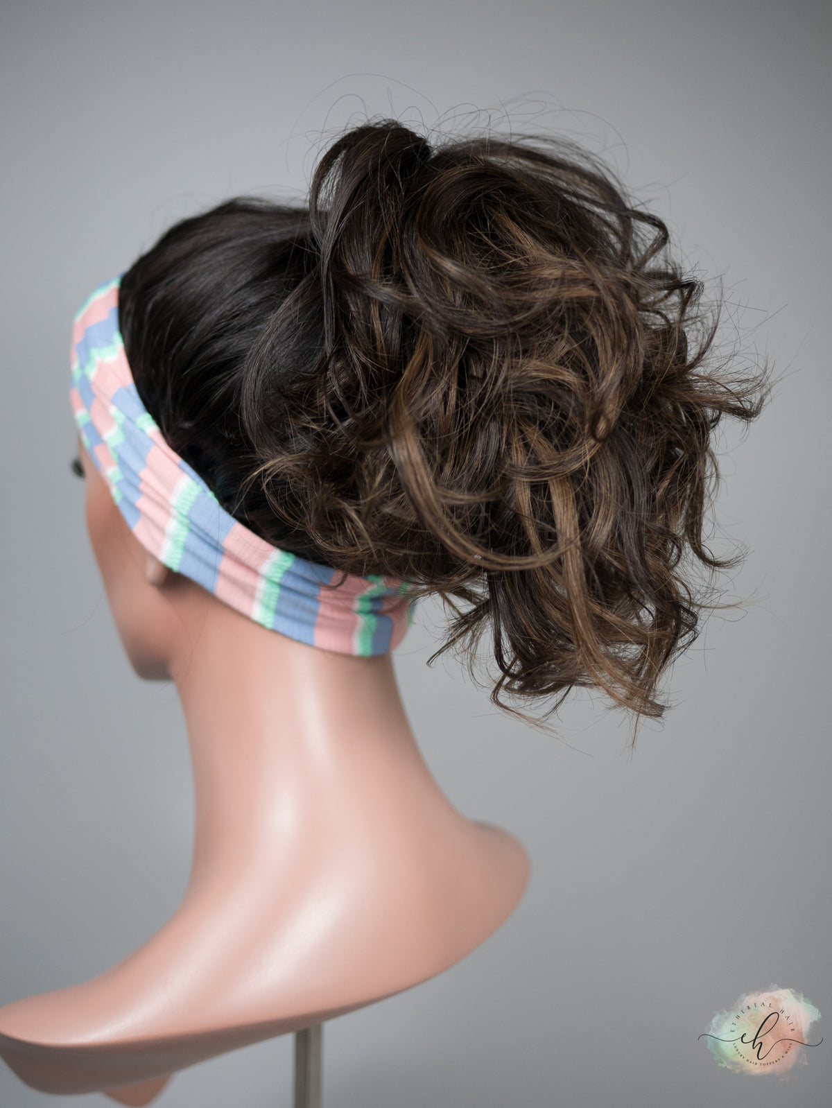 FALL SALE “LARK BALAYAGE" Premium Pony Wig: Sz. L, 21", Curly