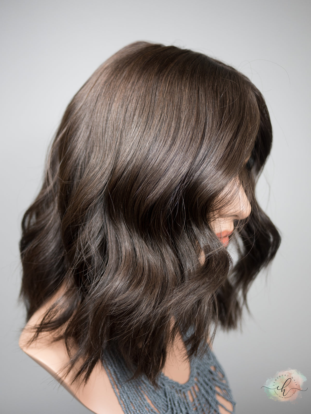 FALL SALE “DAHLIA" Premium Wig: Silk Top, Fully Handtied Cap, Sz. S/M, 15"