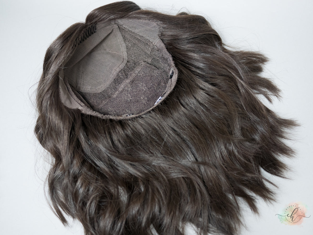 FALL SALE “DAHLIA" Premium Wig: Silk Top, Fully Handtied Cap, Sz. S/M, 15"