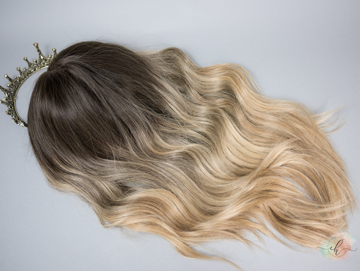 “BE THE SUNSHINE" Exquisite Wig: Silk Top, Sz. M/L, 24-25"