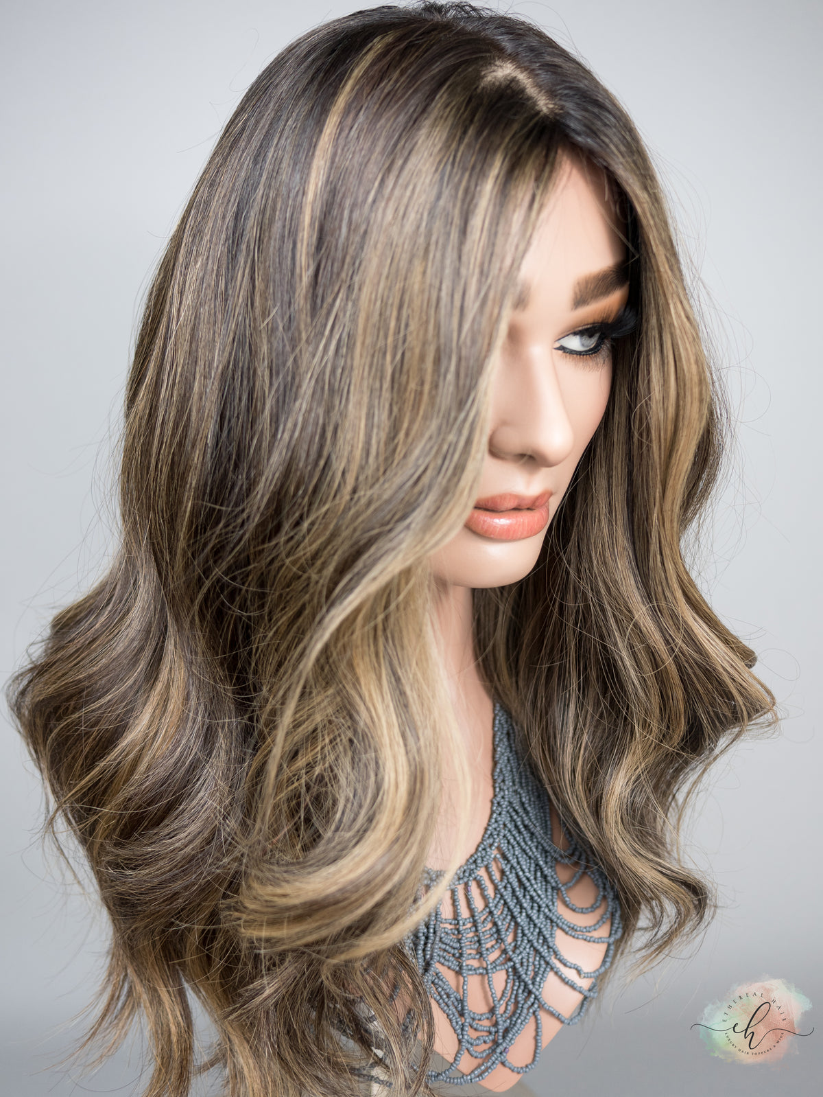 FINAL SALE “START SOMEWHERE" Exquisite Wig: Silk Top, Sz. M, 22"