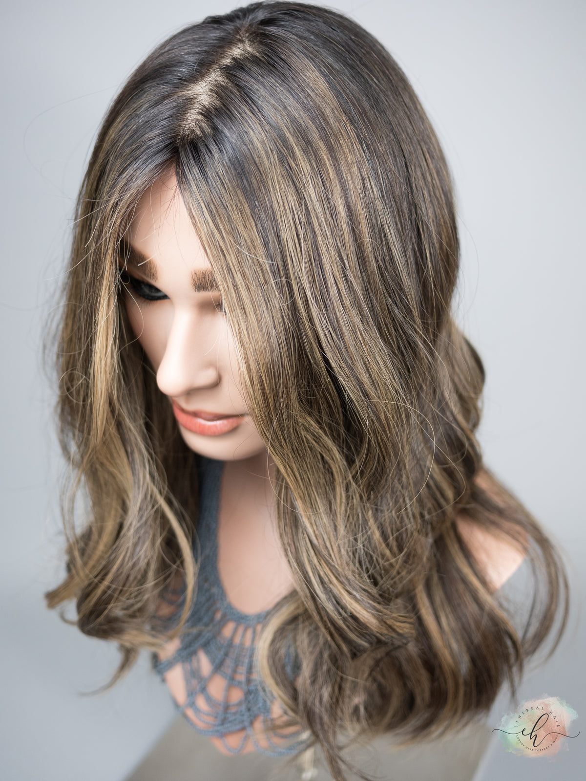 FINAL SALE “START SOMEWHERE" Exquisite Wig: Silk Top, Sz. M, 22"