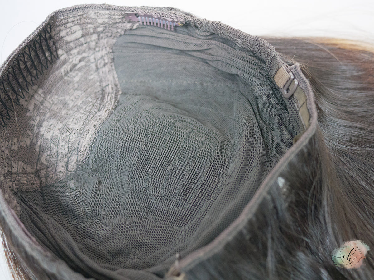 “LARK BALAYAGE" Premium Pony Wig: Sz. L, 23"