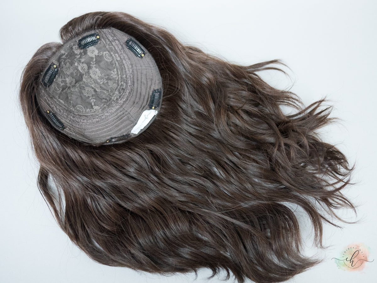 &quot;LUNA&quot; Premium Topper: Silk Top, 8x8, 14-15&quot;, Loose Wave