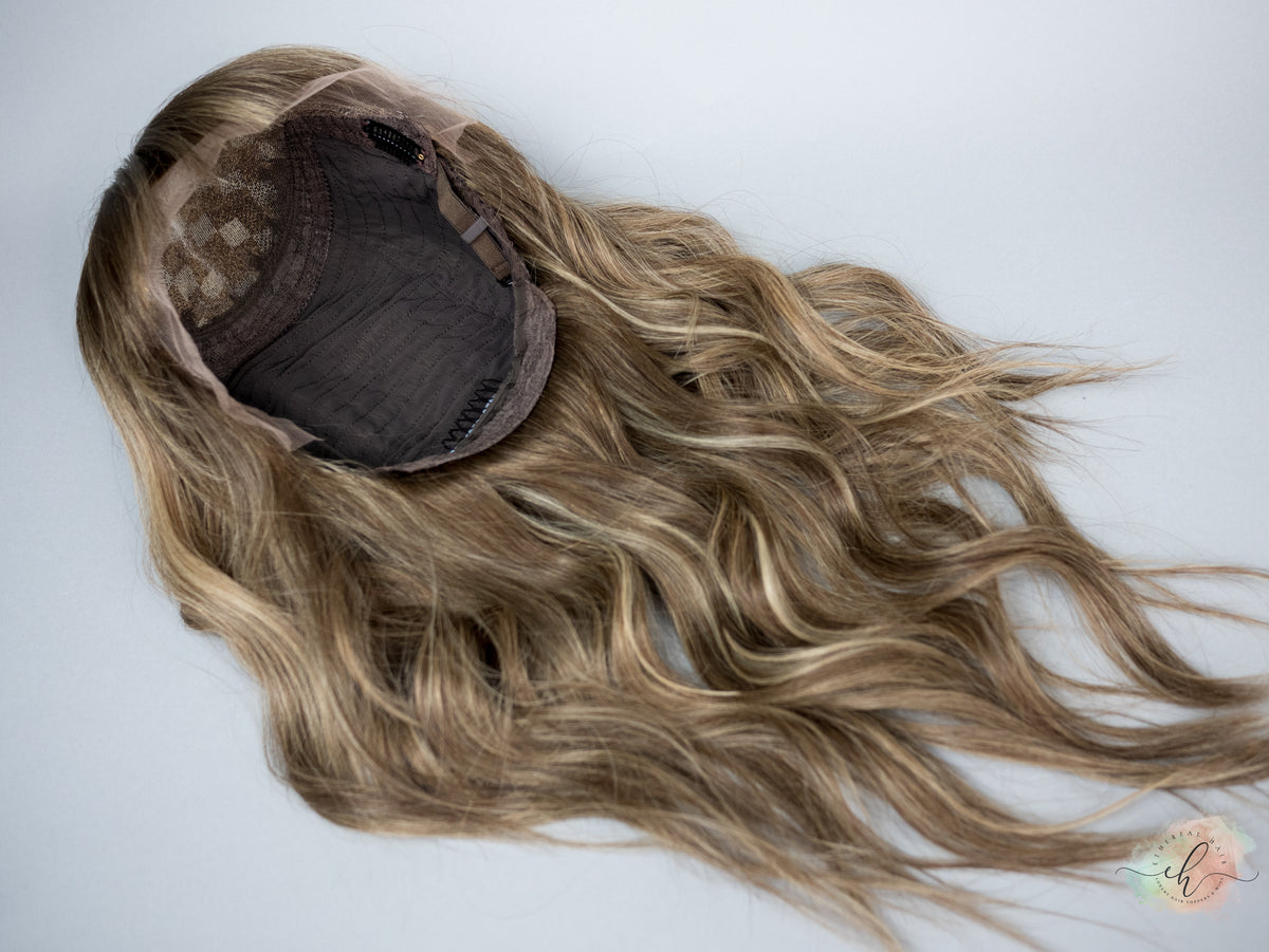 FALL SALE “CARLYNN" Premium Wig: Lace Top, Sz. M, 24", Bangs