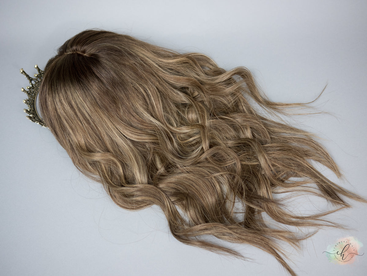 FALL SALE “CARLYNN" Premium Wig: Lace Top, Sz. M, 24", Bangs