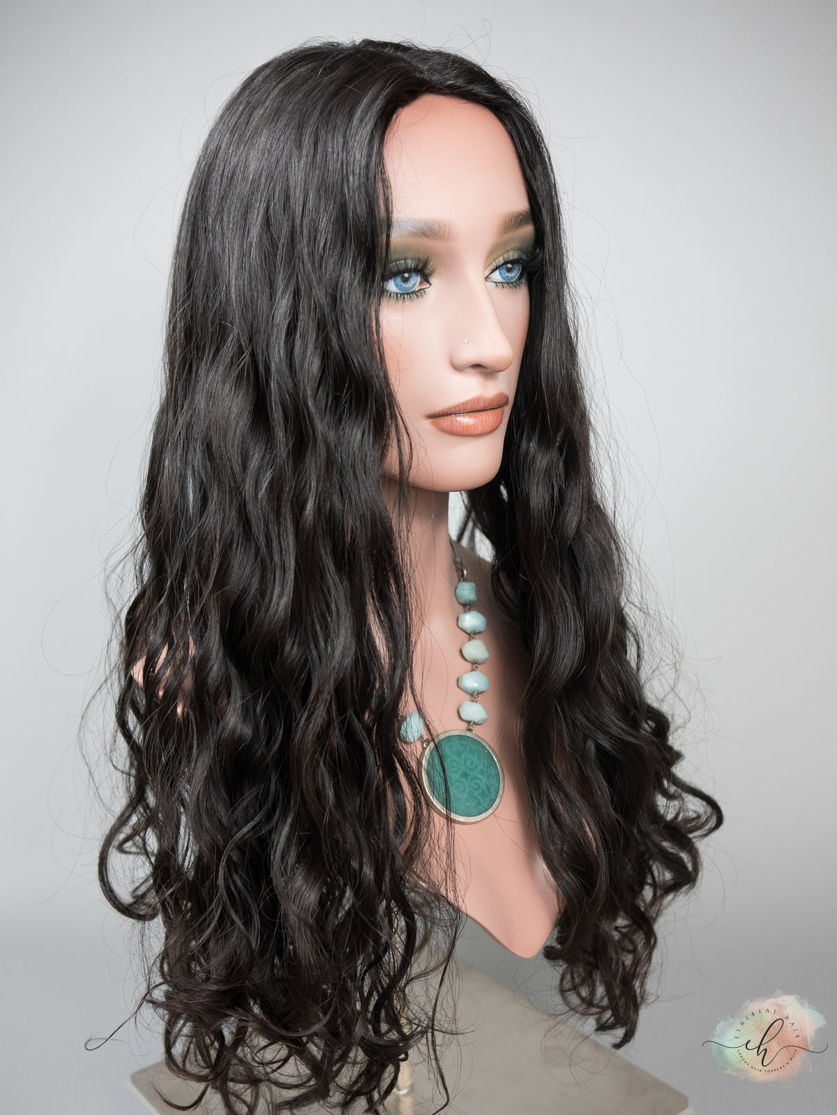 BLACK FRIDAY FINAL SALE "RHIANNON" Premium Topper: Silk Top, 9x9, 22-24", Curly