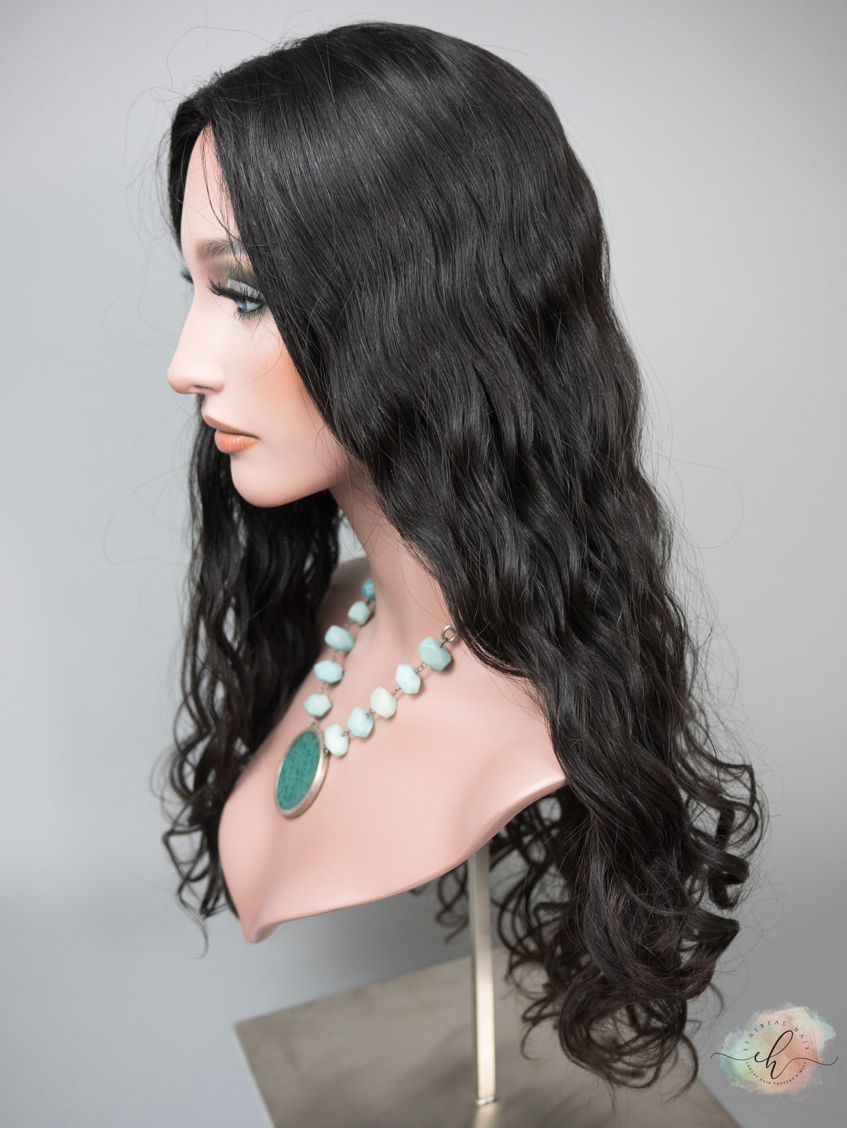 BLACK FRIDAY FINAL SALE "RHIANNON" Premium Topper: Silk Top, 9x9, 22-24", Curly