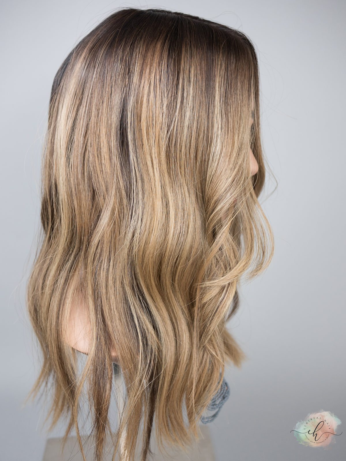 FALL SALE &quot;IN CONTROL&quot; Exquisite Topper: Silk Top, Fully Handtied, 7x8, 20&quot;