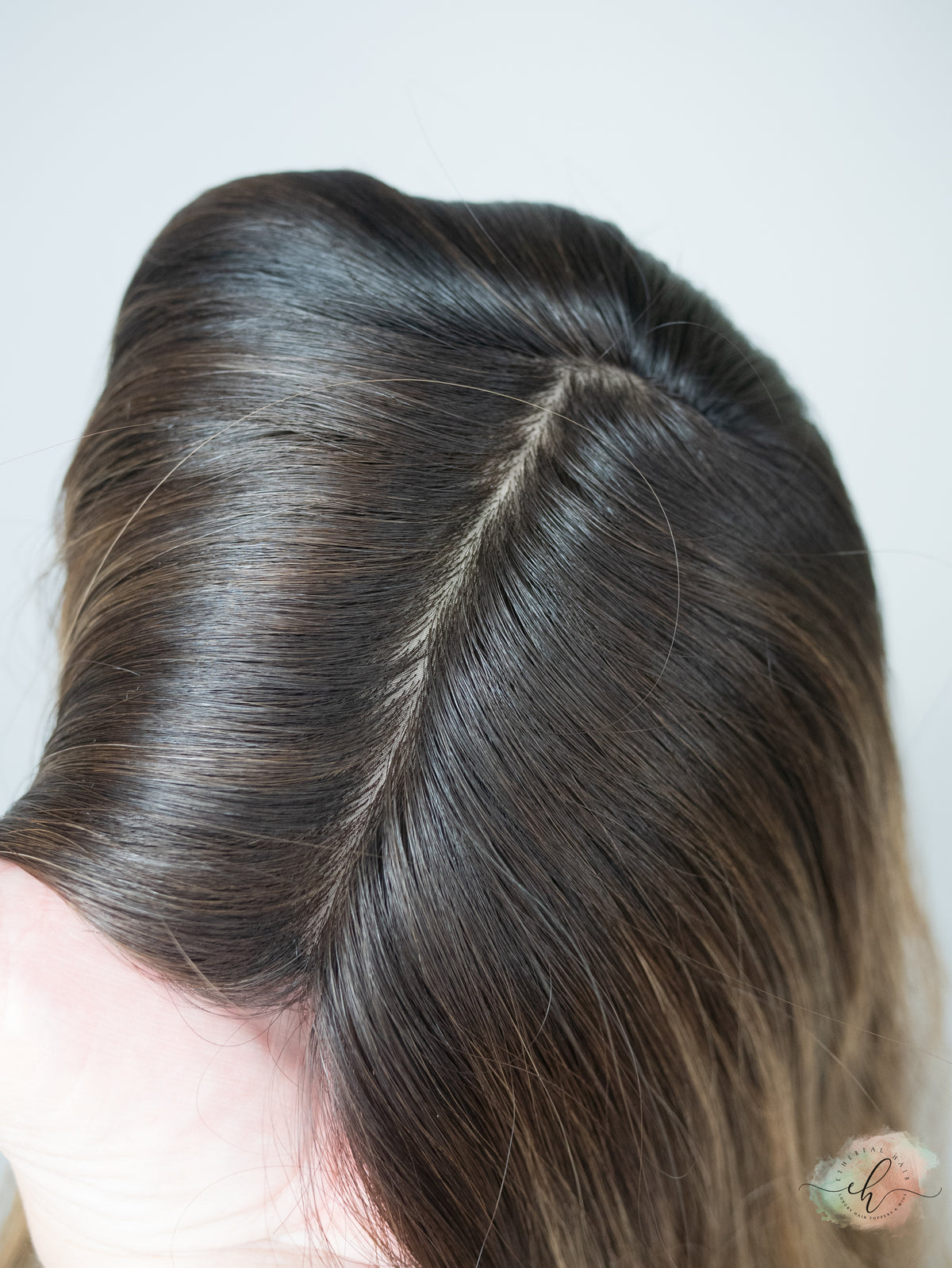 FALL SALE &quot;IN CONTROL&quot; Exquisite Topper: Silk Top, Fully Handtied, 7x8, 20&quot;