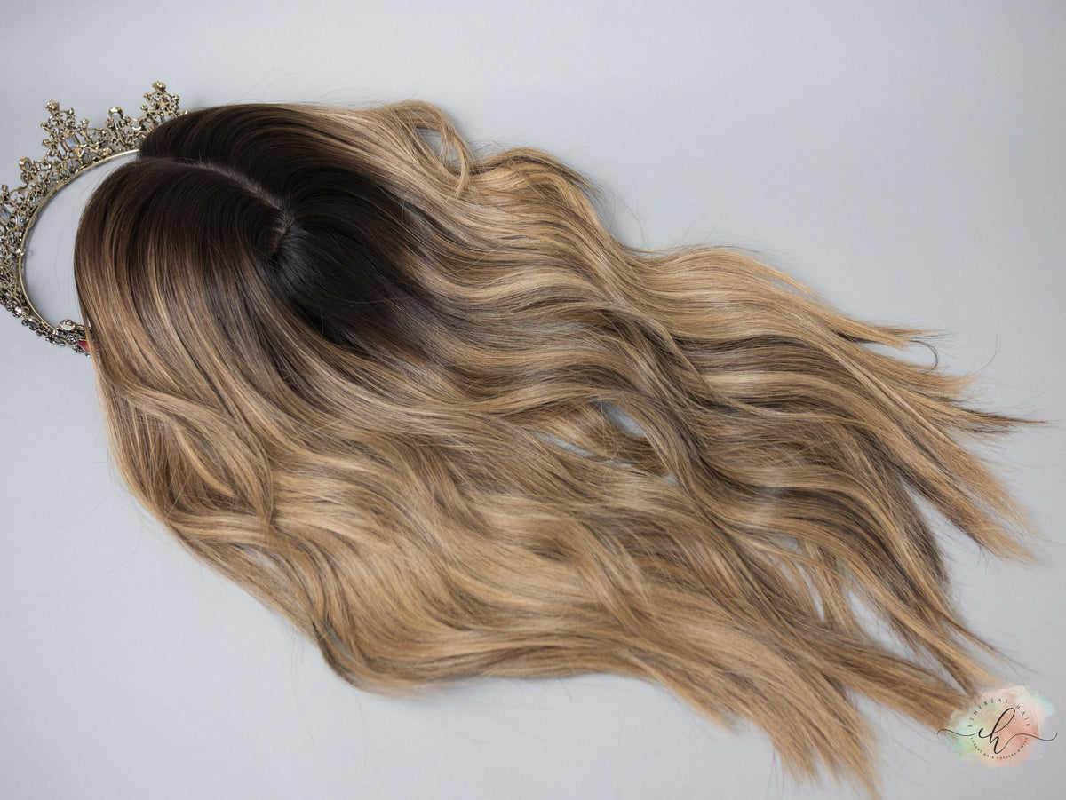 FALL SALE &quot;IN CONTROL&quot; Exquisite Topper: Silk Top, Fully Handtied, 7x8, 20&quot;