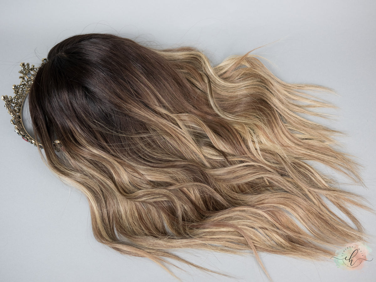 FINAL SALE “SWEET OBSESSION" Exquisite Wig: Silk Top, Sz. M, 22"