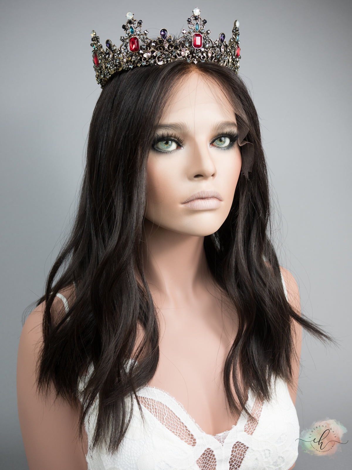 FINAL SALE “RHIANNON" Premium Wig: Lace Top, Sz. M, 18-19"