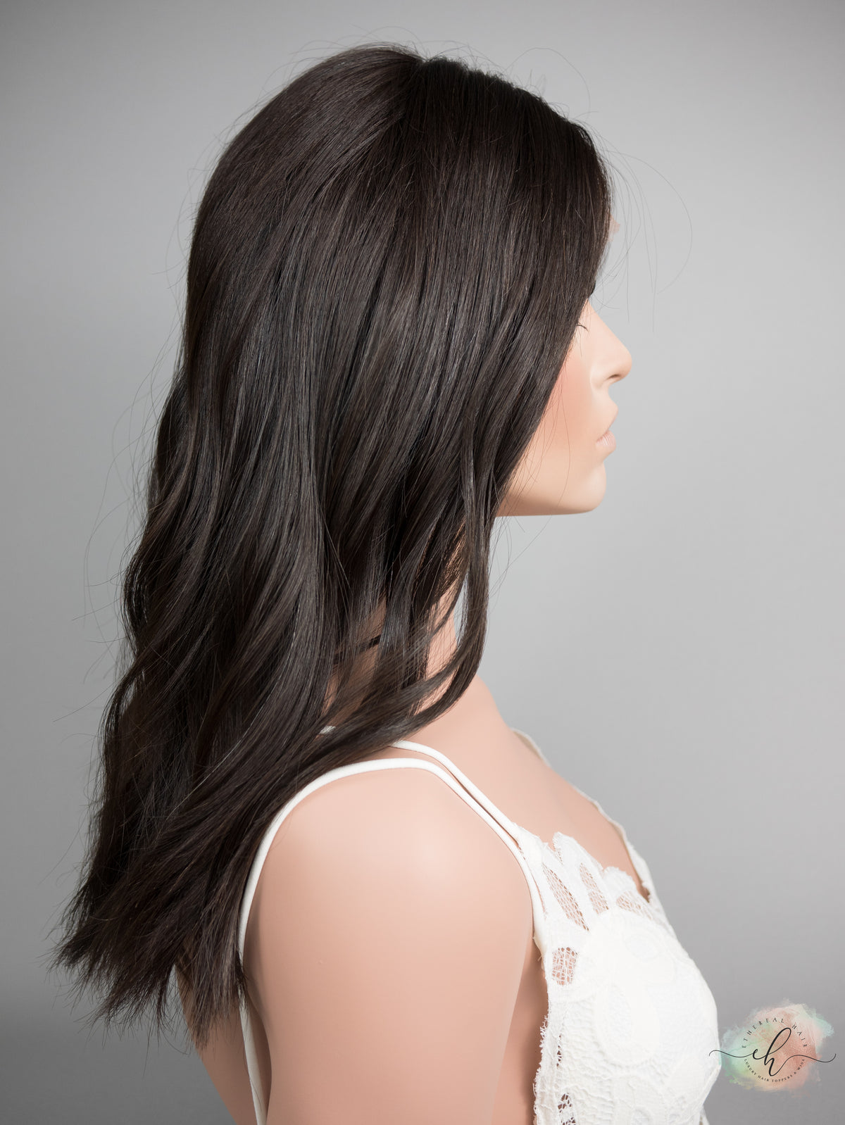 FINAL SALE “RHIANNON" Premium Wig: Lace Top, Sz. M, 18-19"