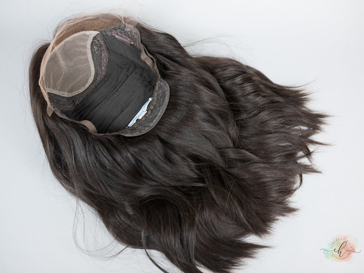 FINAL SALE “RHIANNON" Premium Wig: Lace Top, Sz. M, 18-19"