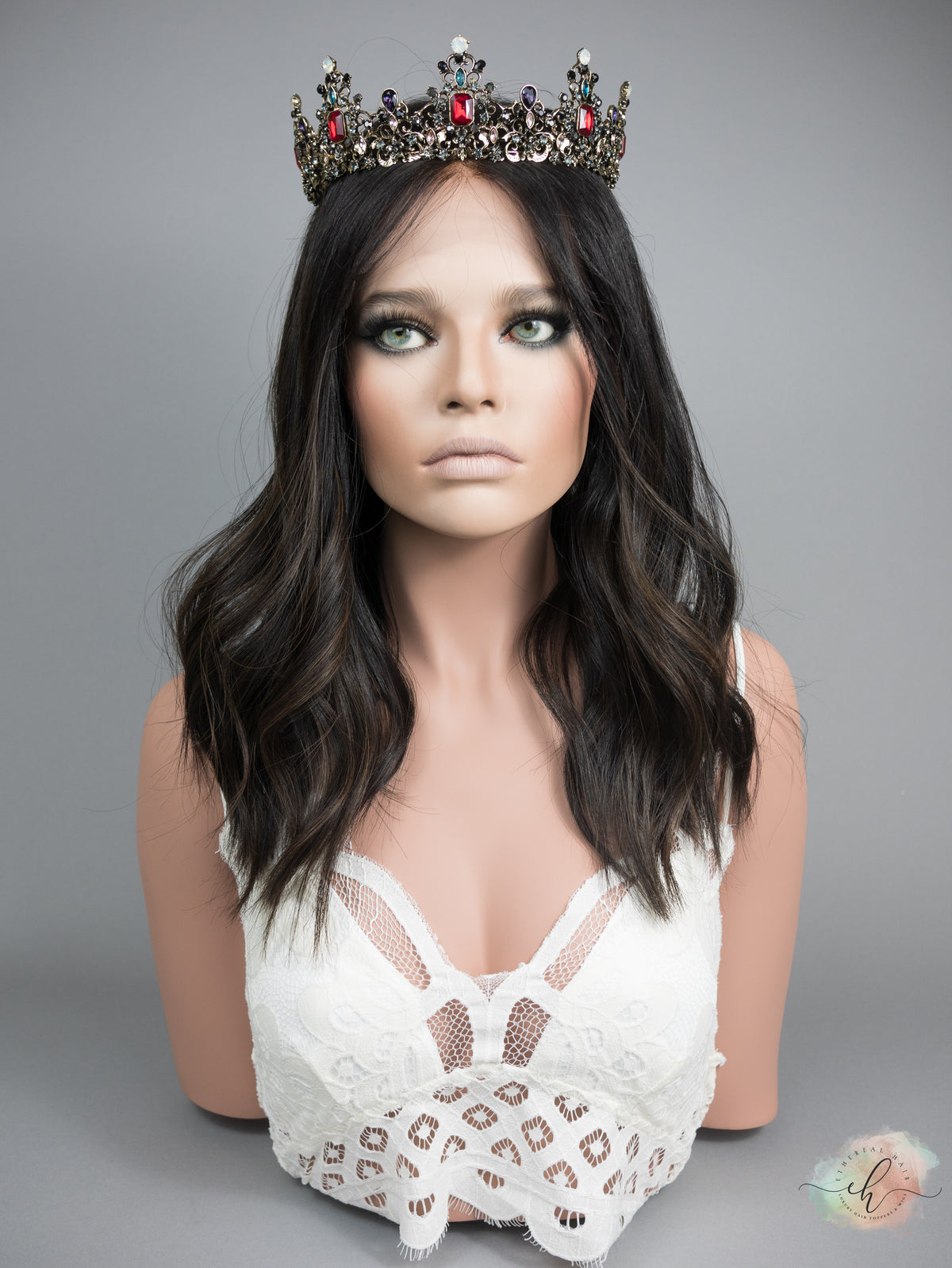 “RAVEN BALAYAGE" Premium Wig: Lace Top, Sz. M, 18"