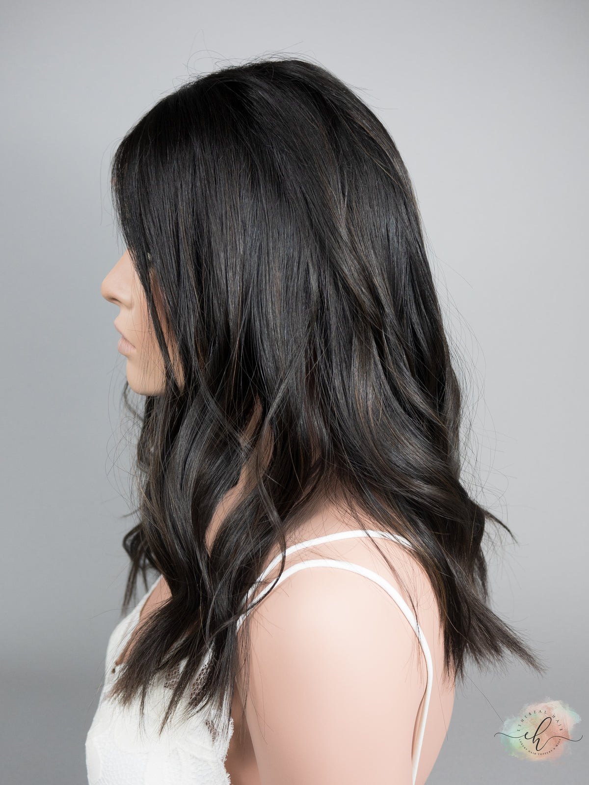 “RAVEN BALAYAGE" Premium Wig: Lace Top, Sz. M, 18"