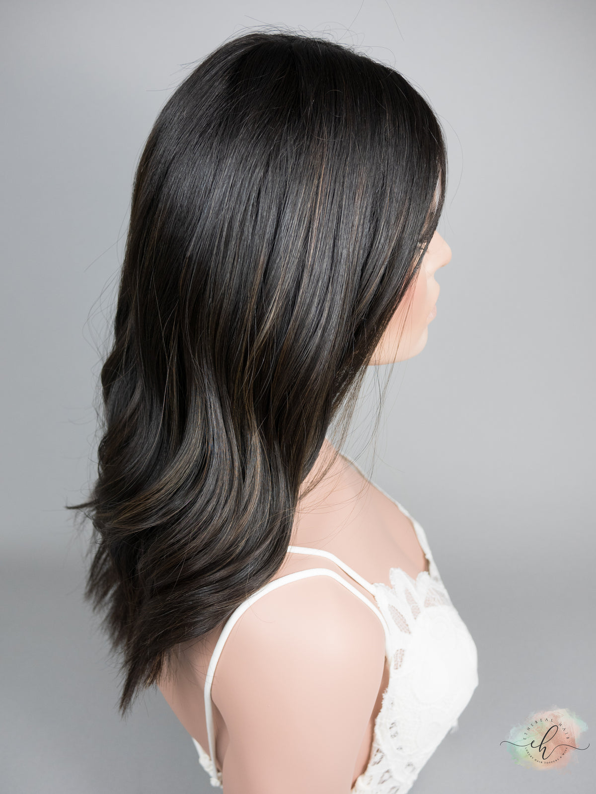 “RAVEN BALAYAGE" Premium Wig: Lace Top, Sz. M, 18"