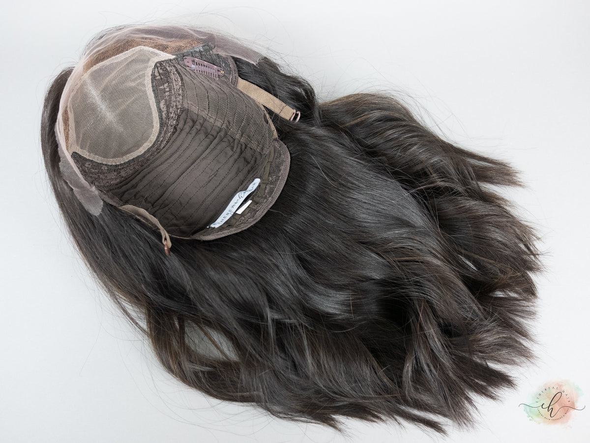 “RAVEN BALAYAGE" Premium Wig: Lace Top, Sz. M, 18"