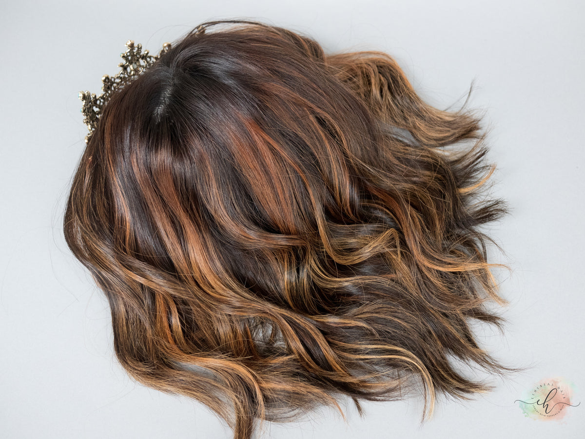 FINAL SALE "PAINT THE TOWN" Exquisite Wig: Silk Top, Sz. M, 16"