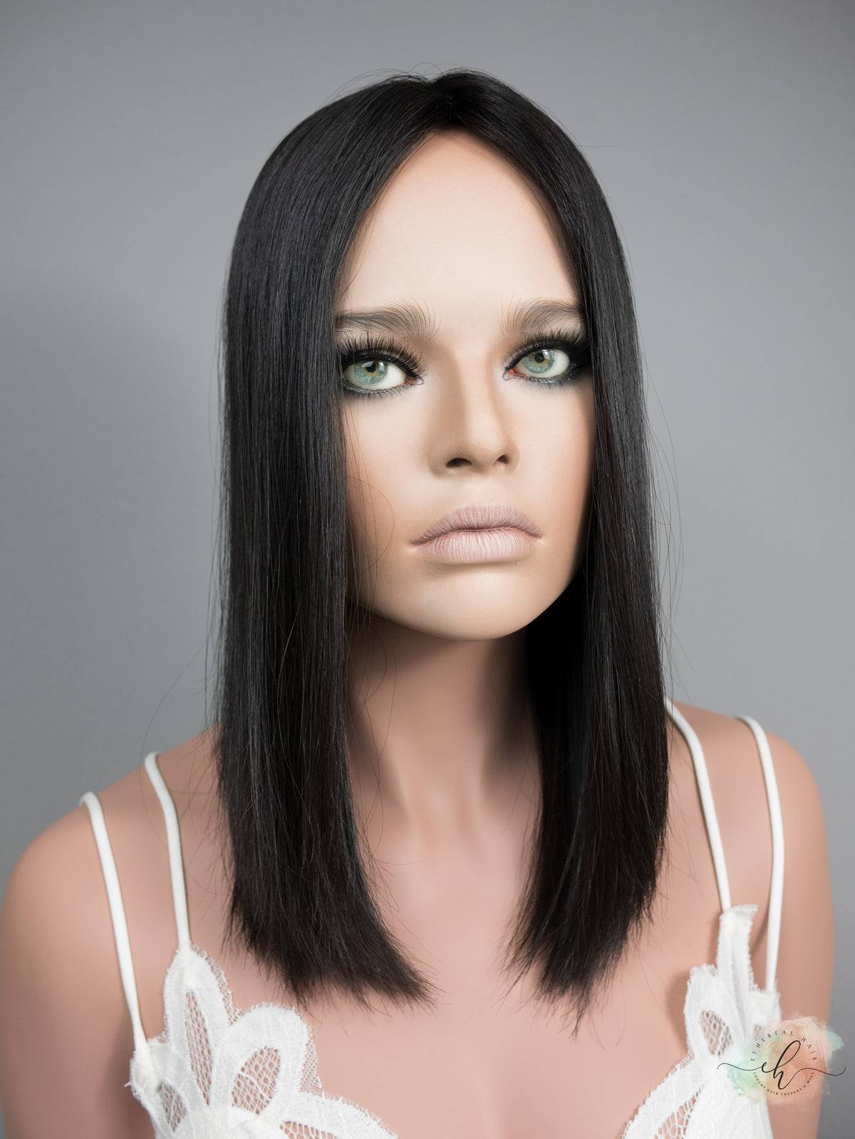 BLACK FRIDAY FINAL SALE "RAVEN" Premium Topper: Silk Top, 8x8, 15-16"