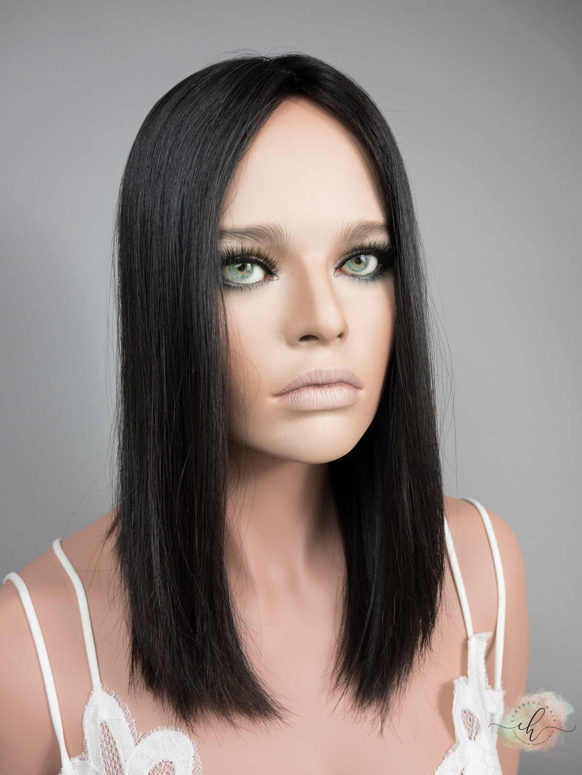 BLACK FRIDAY FINAL SALE "RAVEN" Premium Topper: Silk Top, 8x8, 15-16"