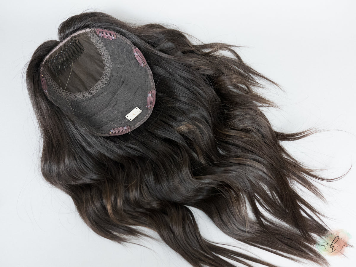 BLACK FRIDAY FINAL SALE "RHIANNON BALAYAGE" Premium Topper: Silk Top, 9x9, 17-19"