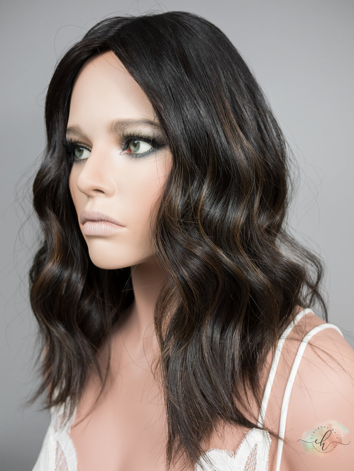 FINAL SALE "RAVEN BALAYAGE" Premium Topper: Silk Top, 9x9, 19-20"