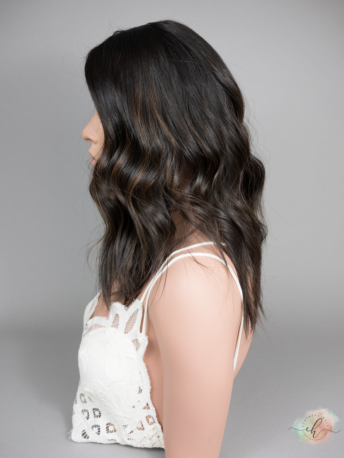 FINAL SALE "RAVEN BALAYAGE" Premium Topper: Silk Top, 9x9, 19-20"