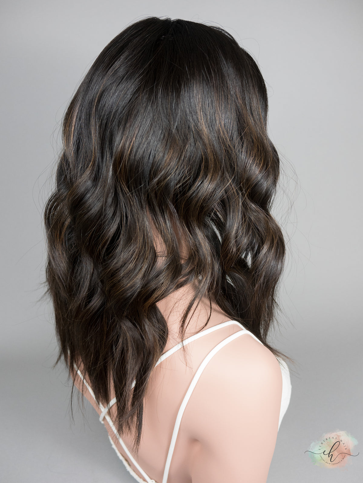 FINAL SALE "RAVEN BALAYAGE" Premium Topper: Silk Top, 9x9, 19-20"