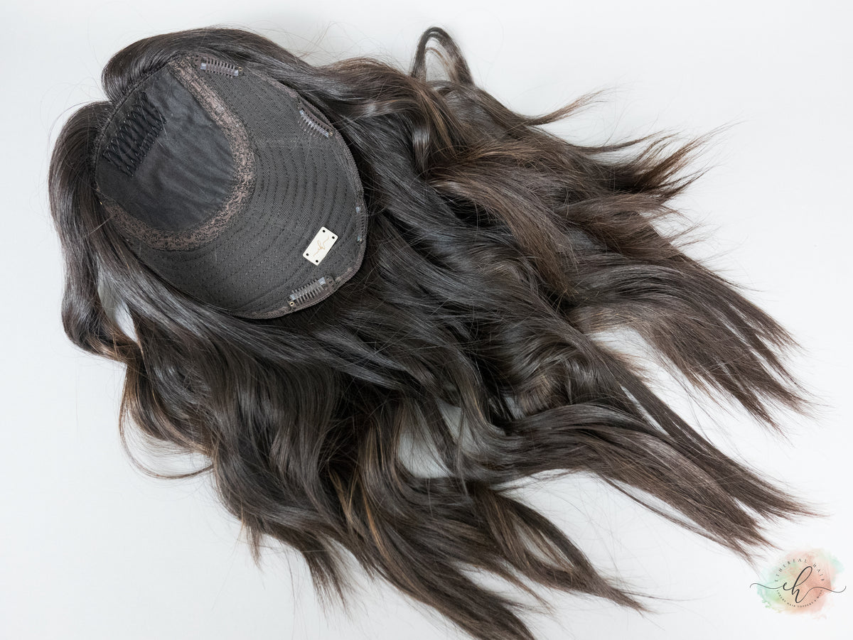 FINAL SALE "RAVEN BALAYAGE" Premium Topper: Silk Top, 9x9, 19-20"