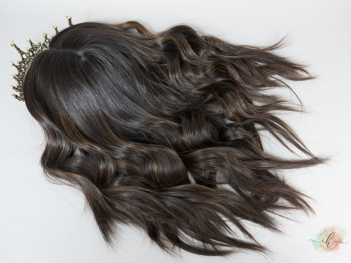 FINAL SALE "RAVEN BALAYAGE" Premium Topper: Silk Top, 9x9, 19-20"