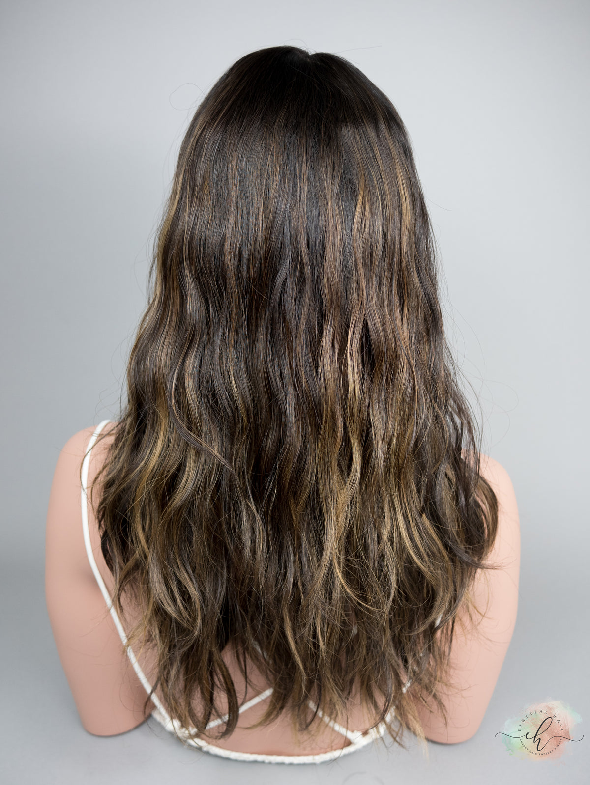 “SHINE WITHIN&quot; Exquisite Topper: Silk Top, 9x9, 21-22&quot;, Wavy