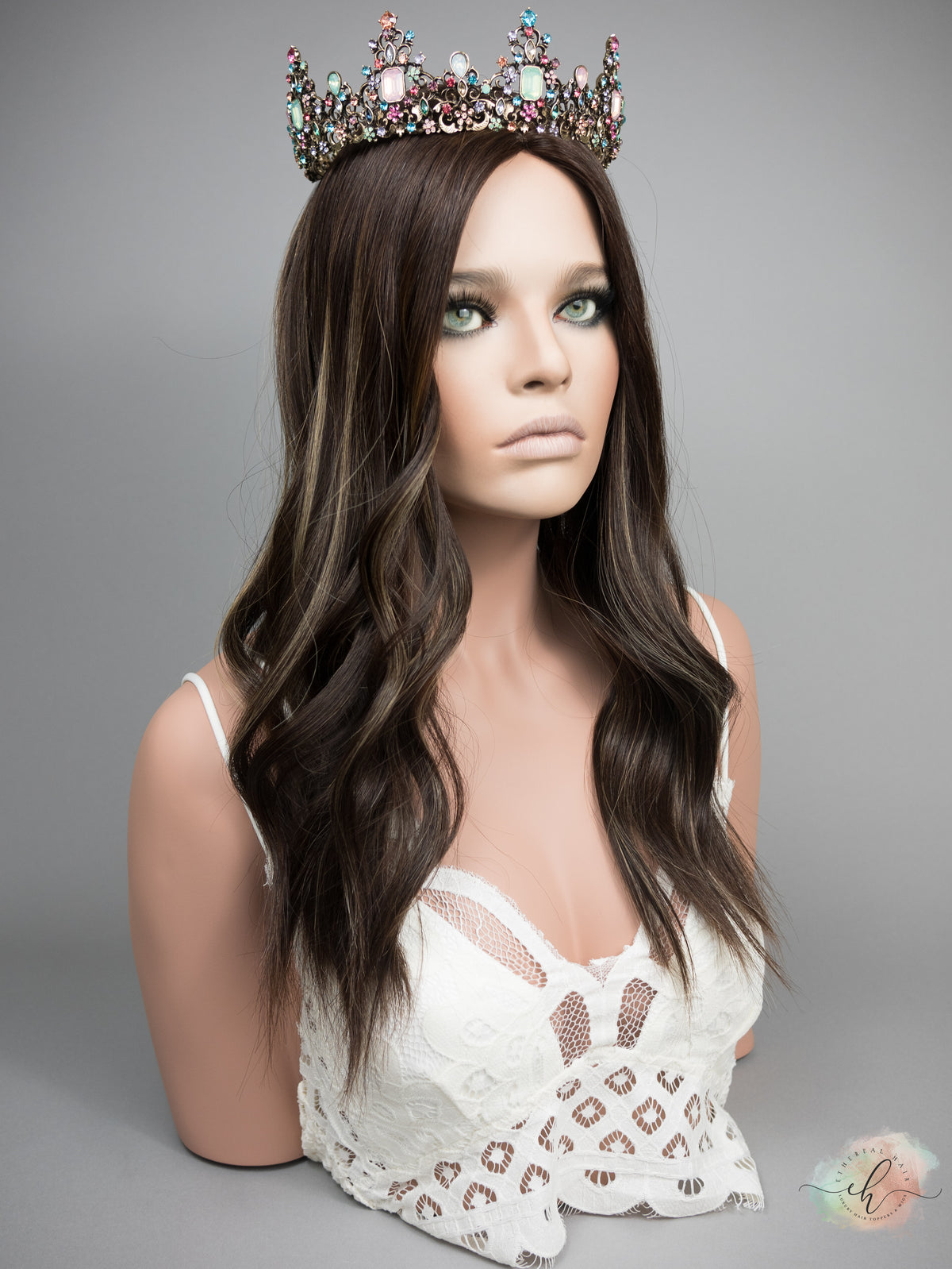 “LUNA BALAYAGE" Premium Topper: Silk Top, 8x8, 22"