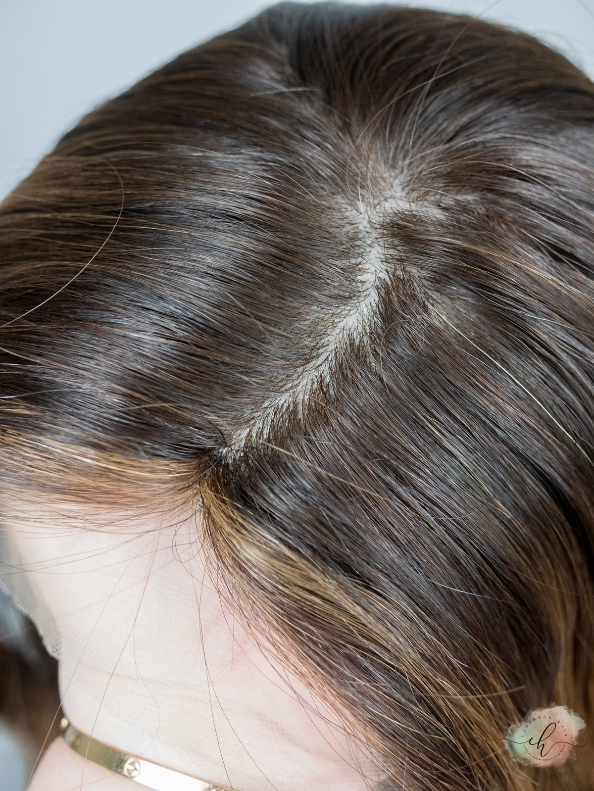 “HAZEL" Premium Wig: Silk Top Lace Front, Sz. M, 27"