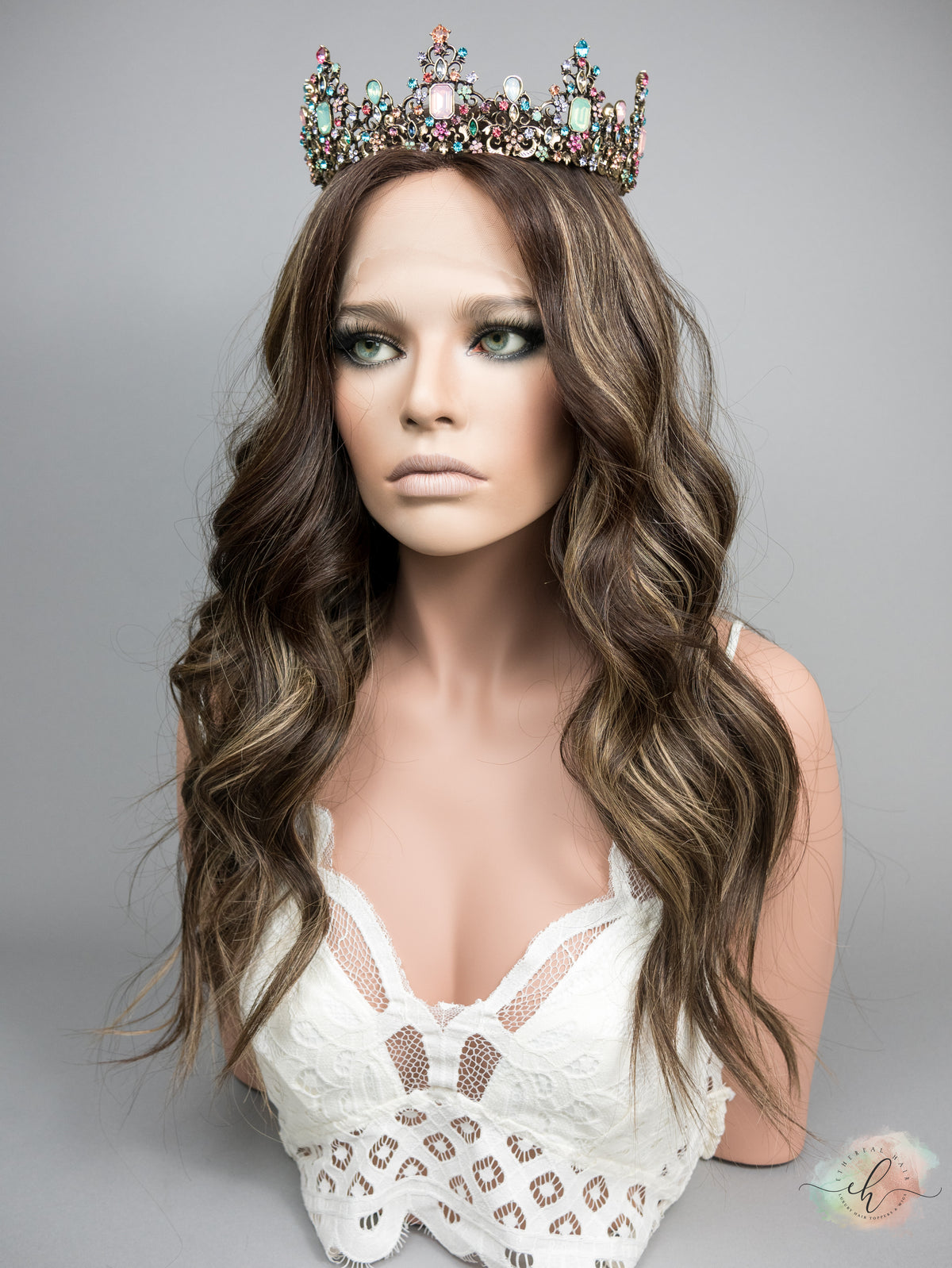 “DEIDRA" Premium Wig: Silk Top Lace Front, Sz. M/L, 26"