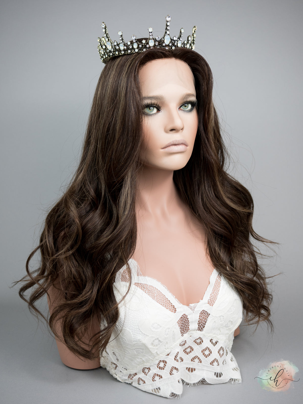 “SERAPHINA&quot; Premium Wig: Silk Top Lace Front, Sz. S, 26&quot;