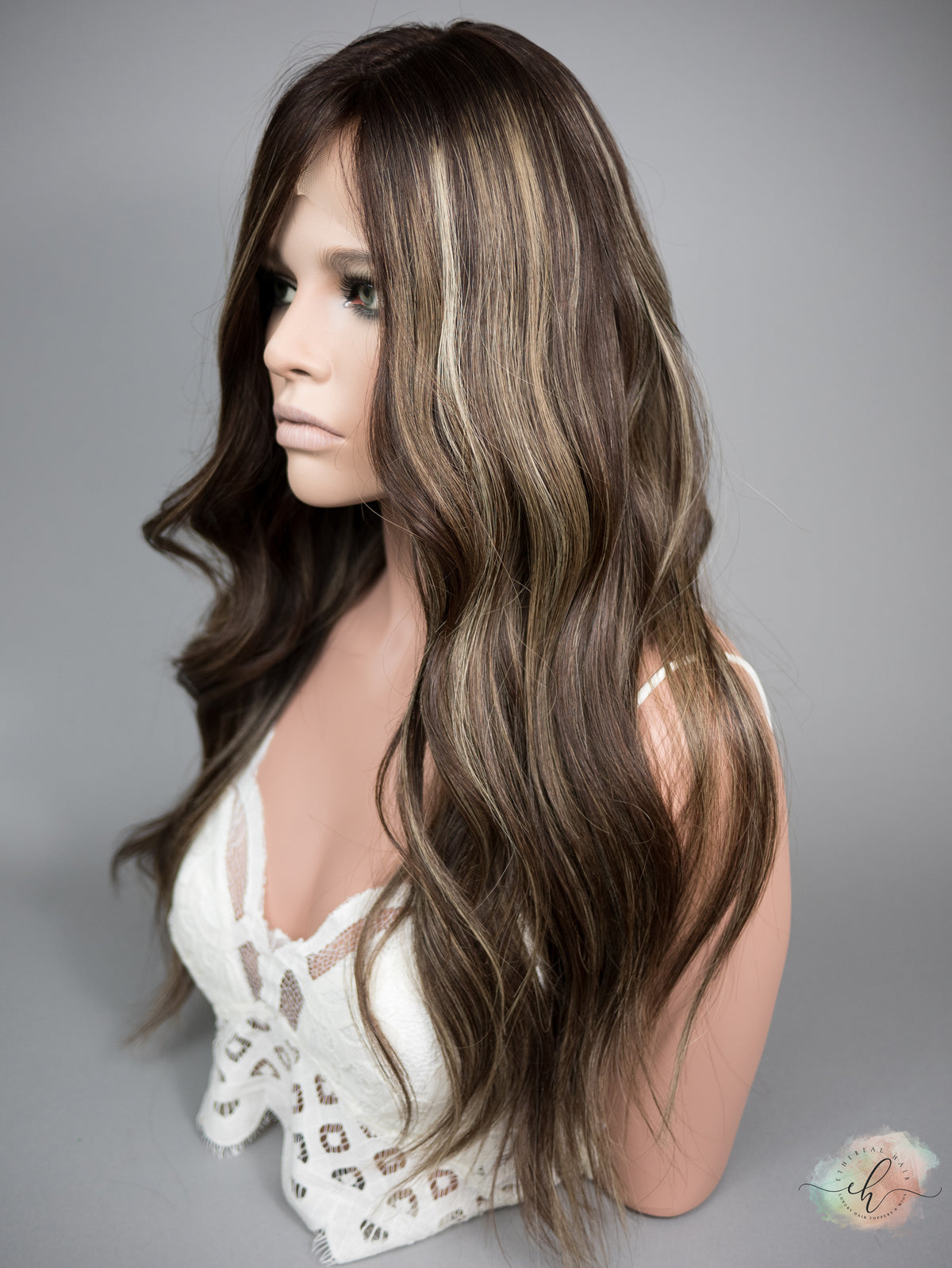 “DEIDRA" Premium Wig: Silk Top Lace Front, Sz. M, 27"