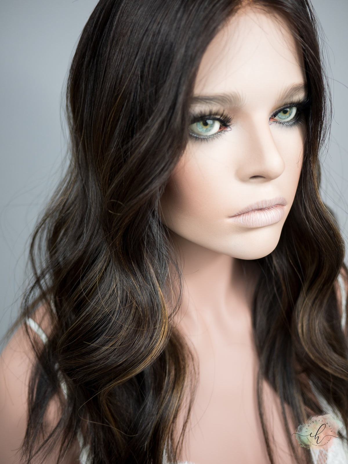 PRE-LOVED “LARK BALAYAGE" Premium Topper: Lace Top, 8x8, 19-20"