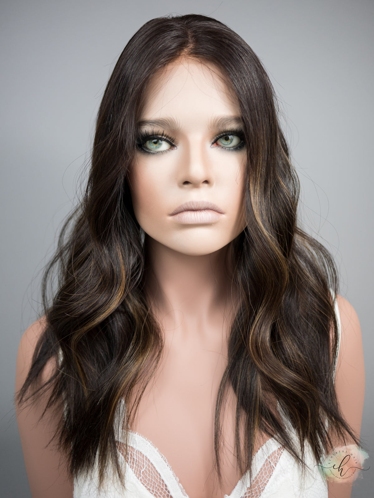 PRE-LOVED “LARK BALAYAGE" Premium Topper: Lace Top, 8x8, 19-20"