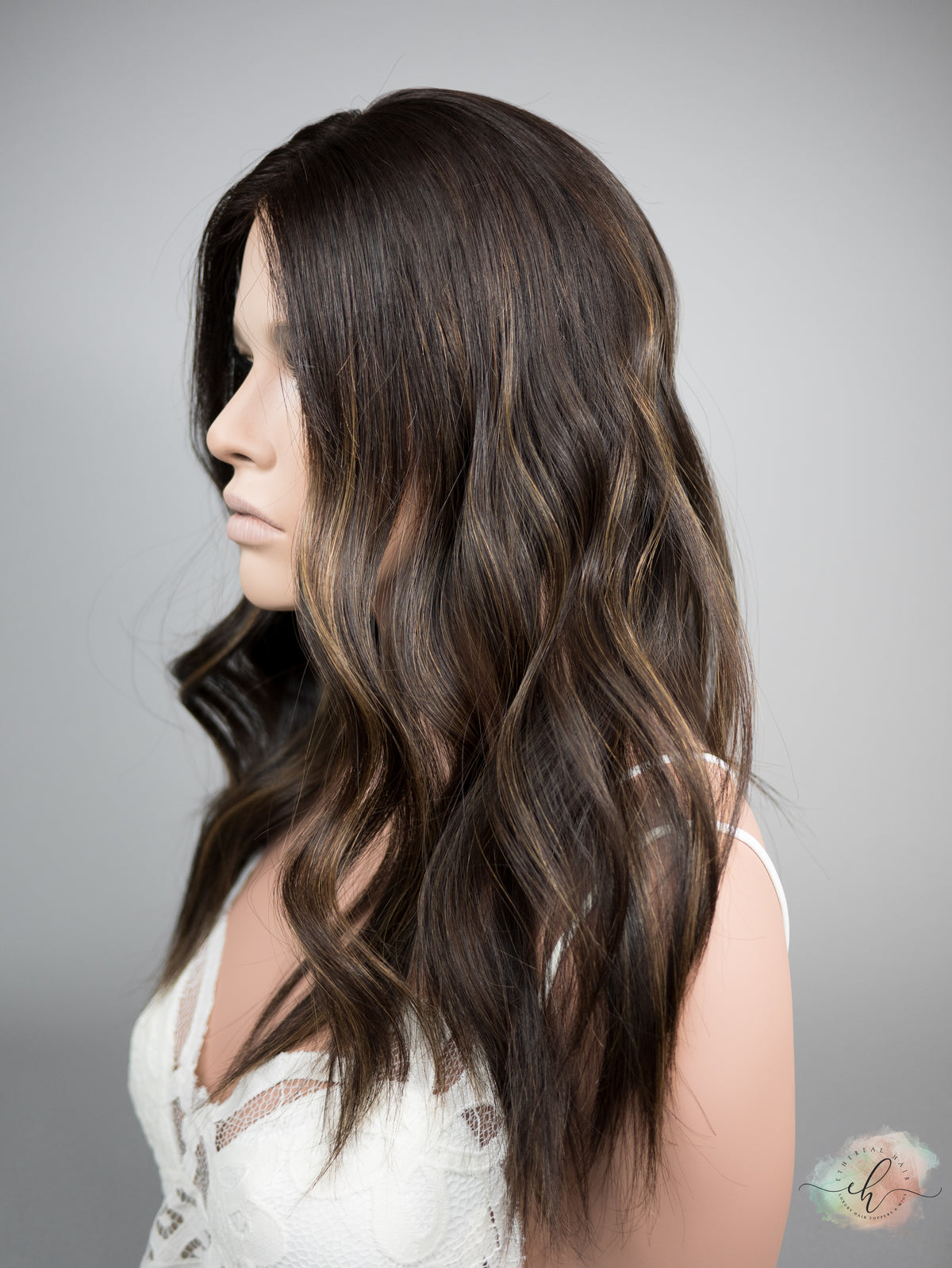 PRE-LOVED “LARK BALAYAGE" Premium Topper: Lace Top, 8x8, 19-20"