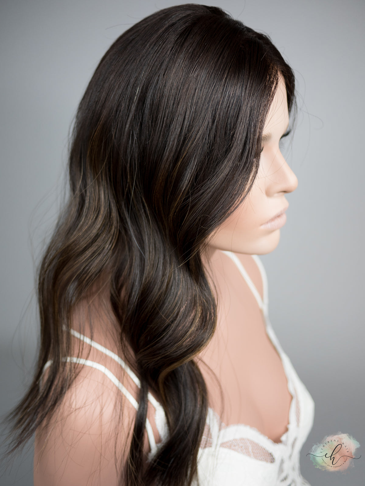 PRE-LOVED “LARK BALAYAGE" Premium Topper: Lace Top, 8x8, 19-20"